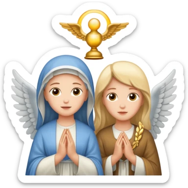 mary and angle gabriel sticker