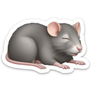 Sleeping rat sticker