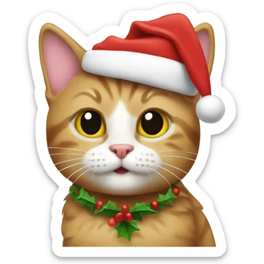 Christmas kitty sticker