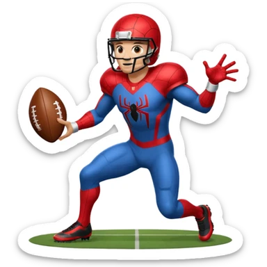 Spiderman playing football sticker