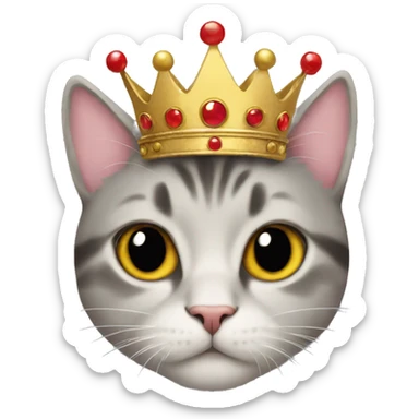 Cat with crown sticker