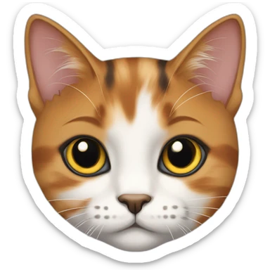 young calico cat sticker