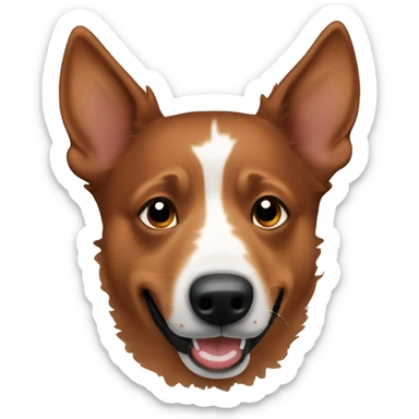 Red Australian heeler emoticons sticker