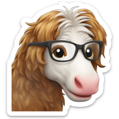 Middelvinger met bril sticker