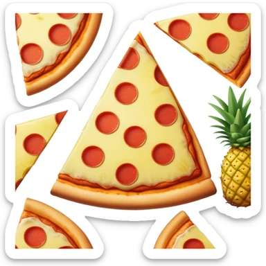 pineapple on pizza  sticker