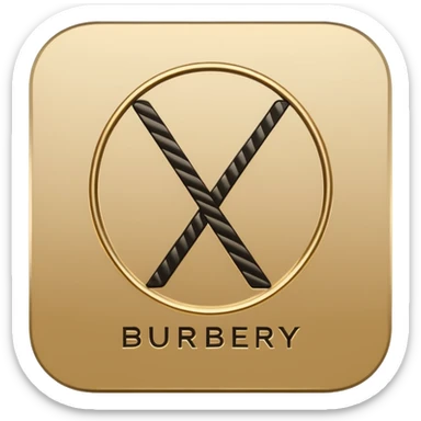Burberry logo sticker