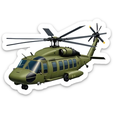 Sikorsky UH-60 Black Hawk - Sikorsky (Model Year: 2022) (Iconic colour: Olive green) sticker