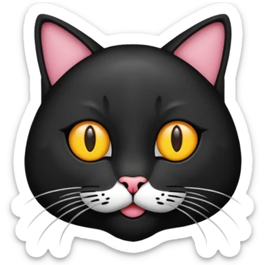 een swarte kat die aan het wenen is sticker