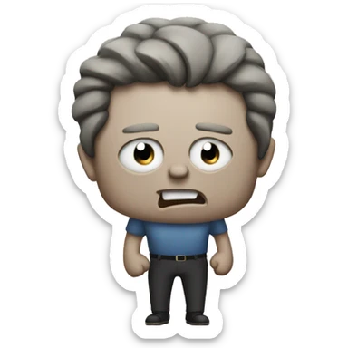 Emoji of an angry ass going to win sticker