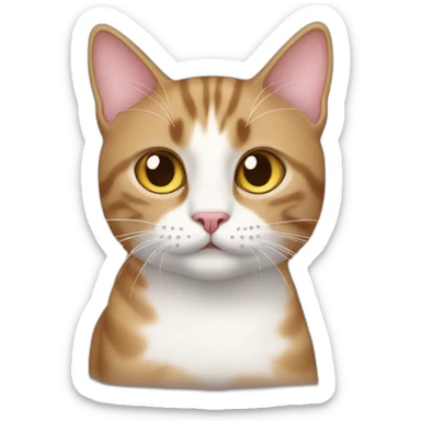 Cat with a rare syndrome sticker