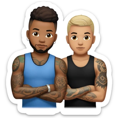 Jermaine Rivers Damian Kane With Tattoos  sticker