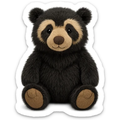 jellycat stuffed plush andean spectacled bear sticker