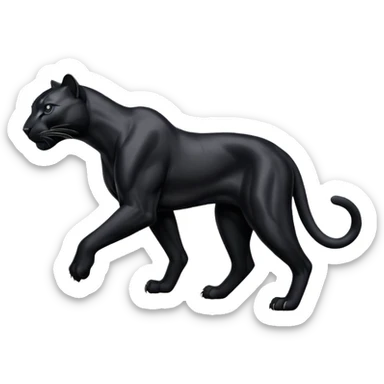 Black Panther puma logo sticker