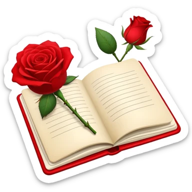 notebook and Rose sticker