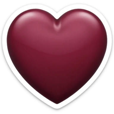 dark burgundy heart sticker