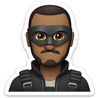 vigilante con binculares sticker