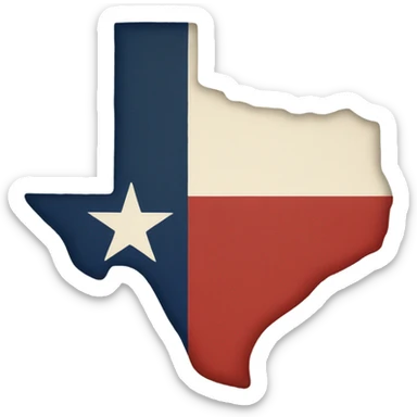 texas flag in the shape of texas sticker