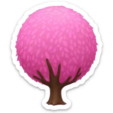 Pink tree ball sticker