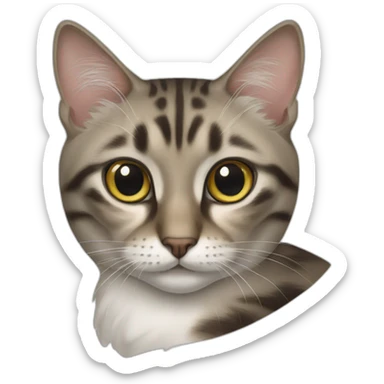 California spangled Cat and white hair Thai cat sticker