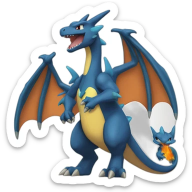 mega charizard x sticker