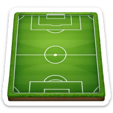 piece of short grass of a soccer field sticker
