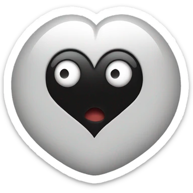 A black heart with an eye in the middle  sticker