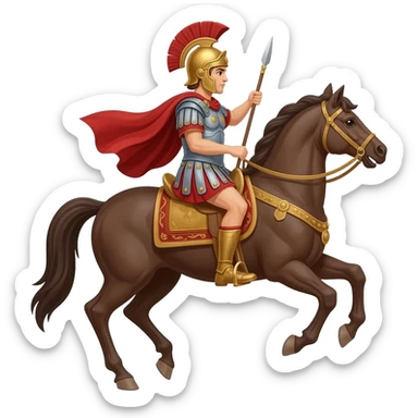 Alexander great on horse sticker