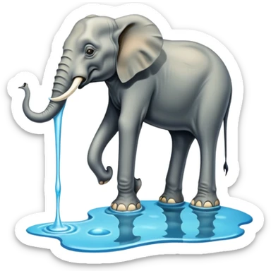 spam land surreal - surreal Salvador Dali – The Elephant long legs sticker