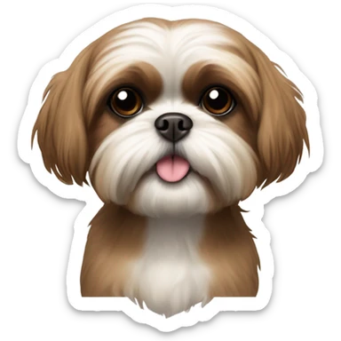 Brown shih tzu  sticker