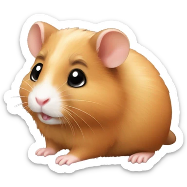 cute brown hamster  sticker