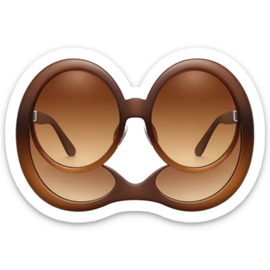 Y2K brown sunglasses sticker