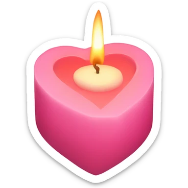 heart candle sticker