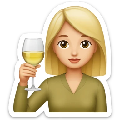 😊 holding white wine sticker