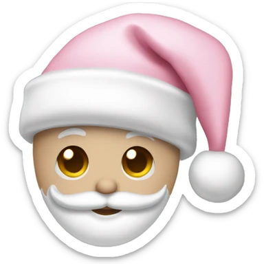 light pink santa hat sticker