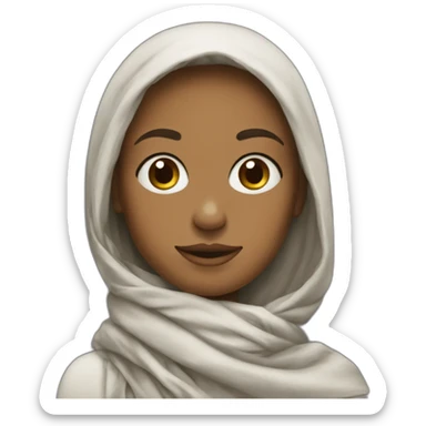 Fille avec un foulard sticker