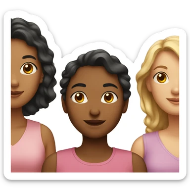 three diverse women sticker