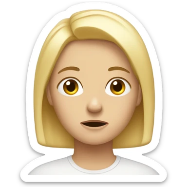 socially anxious blonde with a fear of intimacy  sticker