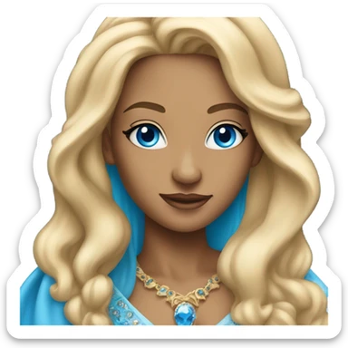 Beautiful blue eyed blonde queen sticker