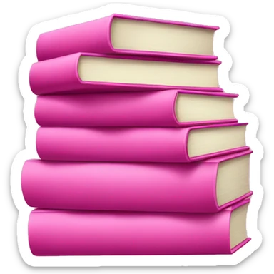 Stack of pink books sticker
