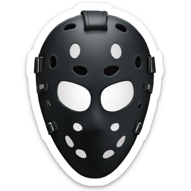 Black hockey mask sticker
