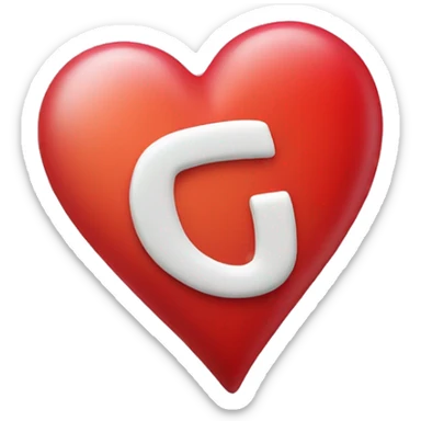 Love heart with the letter J inside  sticker