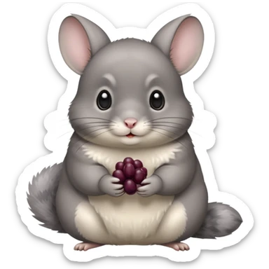 Chinchilla with raisin sticker