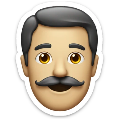 Un monsieur avec une moustache caré  sticker