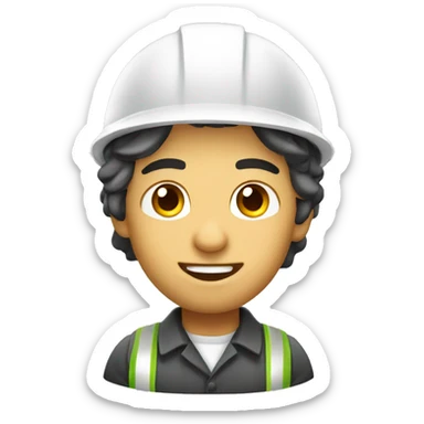 ingeniera con casco blanco  sticker