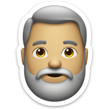 big belly hater with beard sticker