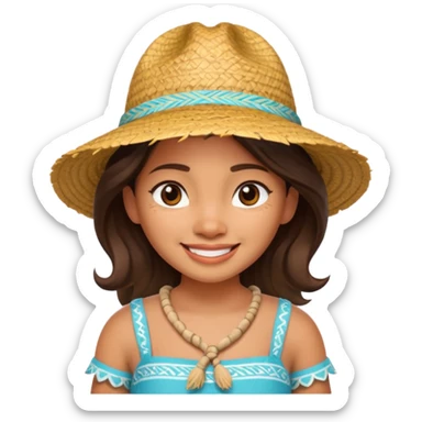 Moana wear hat sticker