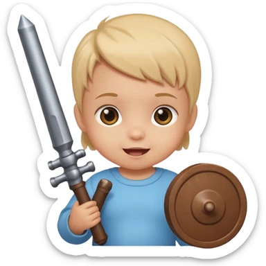 Make a baby holding a rpg sticker