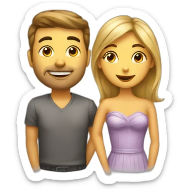 bisous homme femme sticker