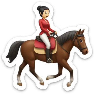 maki-with-woman-on-back-like-horsebackriding sticker