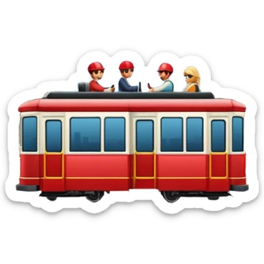 tram with city sticker